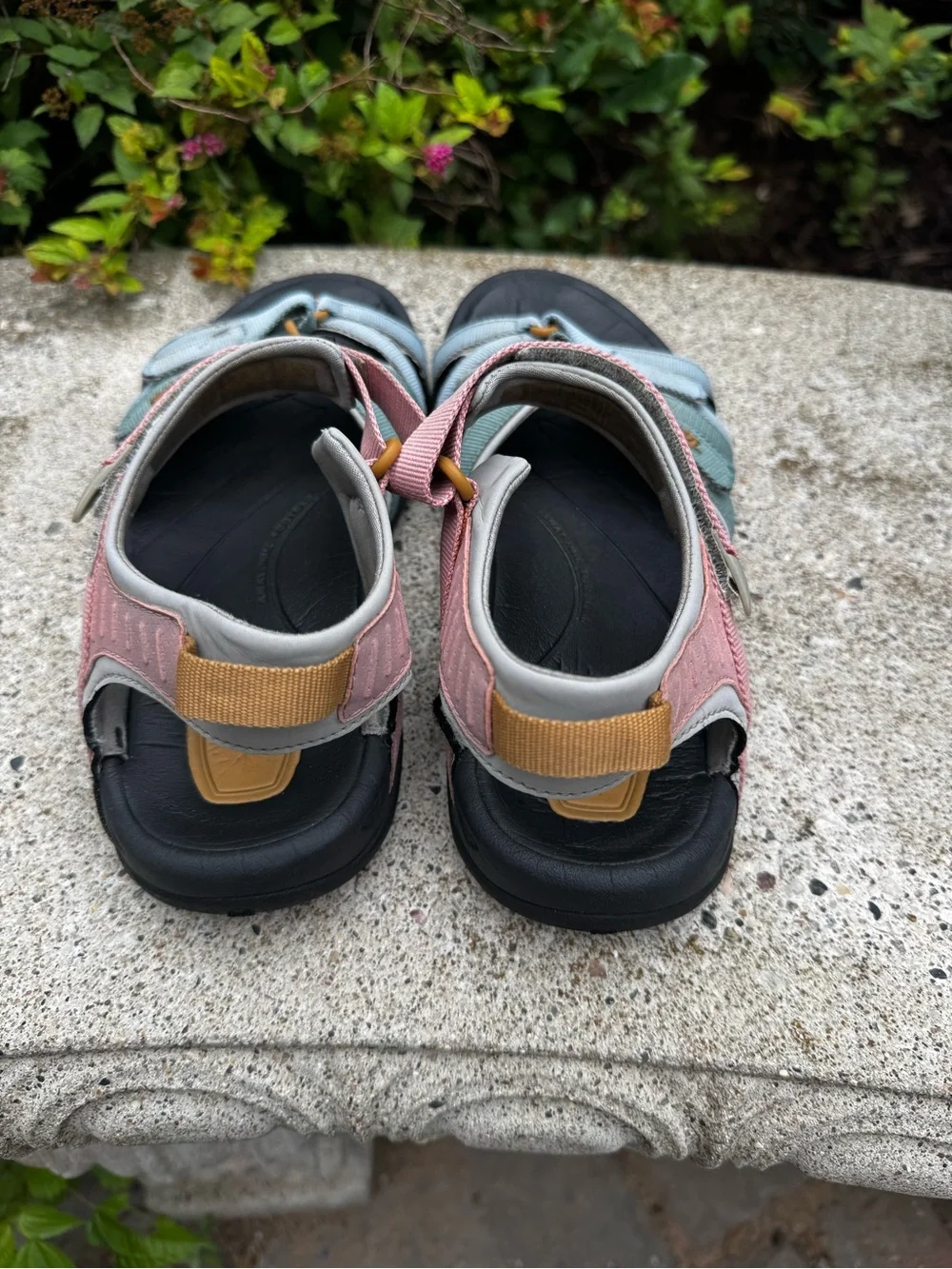 Teva Women’s Multi-Strap Sport Sandals in Pink and Light Blue